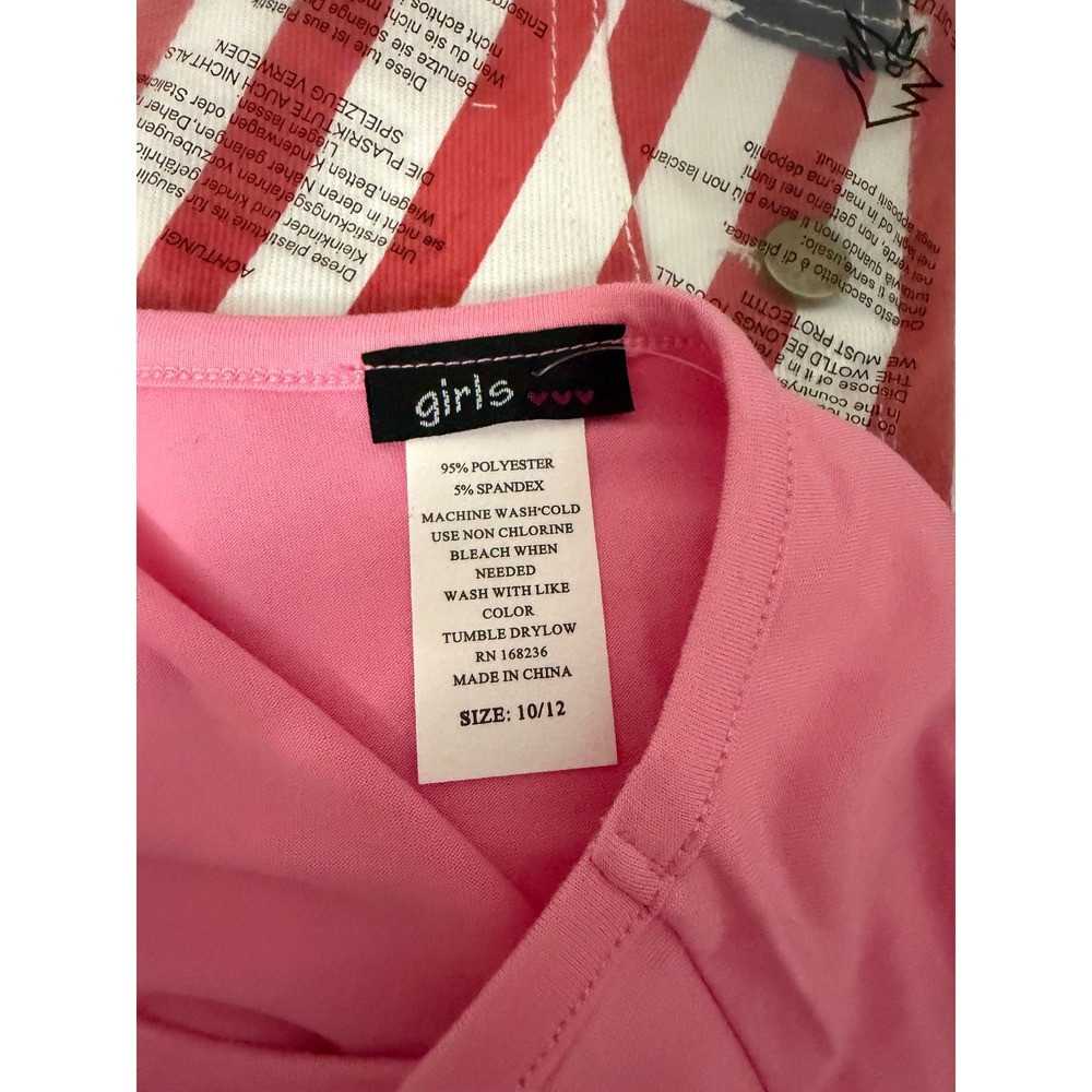 Girls Pink "Labubu-Inspired" Puffy Graphic Tee – Size 10/12 – NWT - Picture 4 of 4
